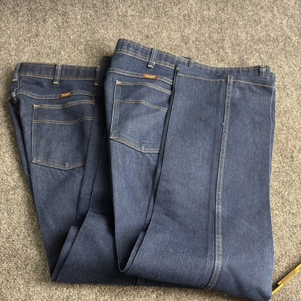 Lot Of Two 38x30 Vintage Wrangler Denim Jeans